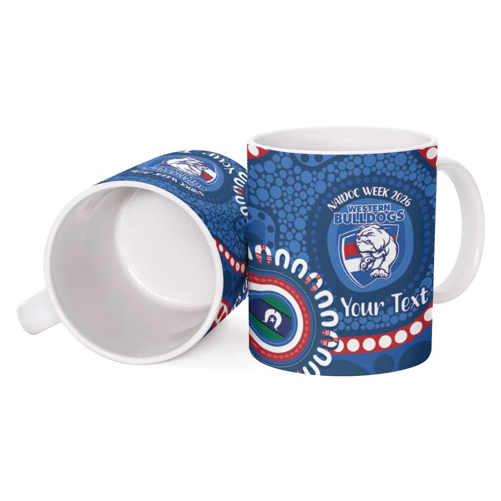 Western Bulldogs NAIDOC 2026 Personalised Ceramic Mug 50 Years of Deadly Aboriginal Art