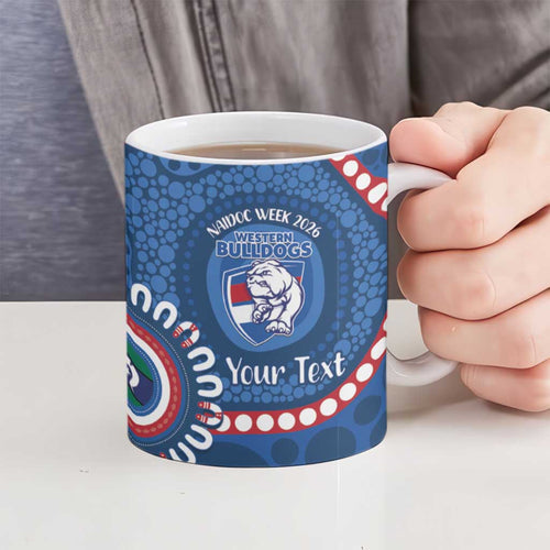 Western Bulldogs NAIDOC 2026 Personalised Ceramic Mug 50 Years of Deadly Aboriginal Art