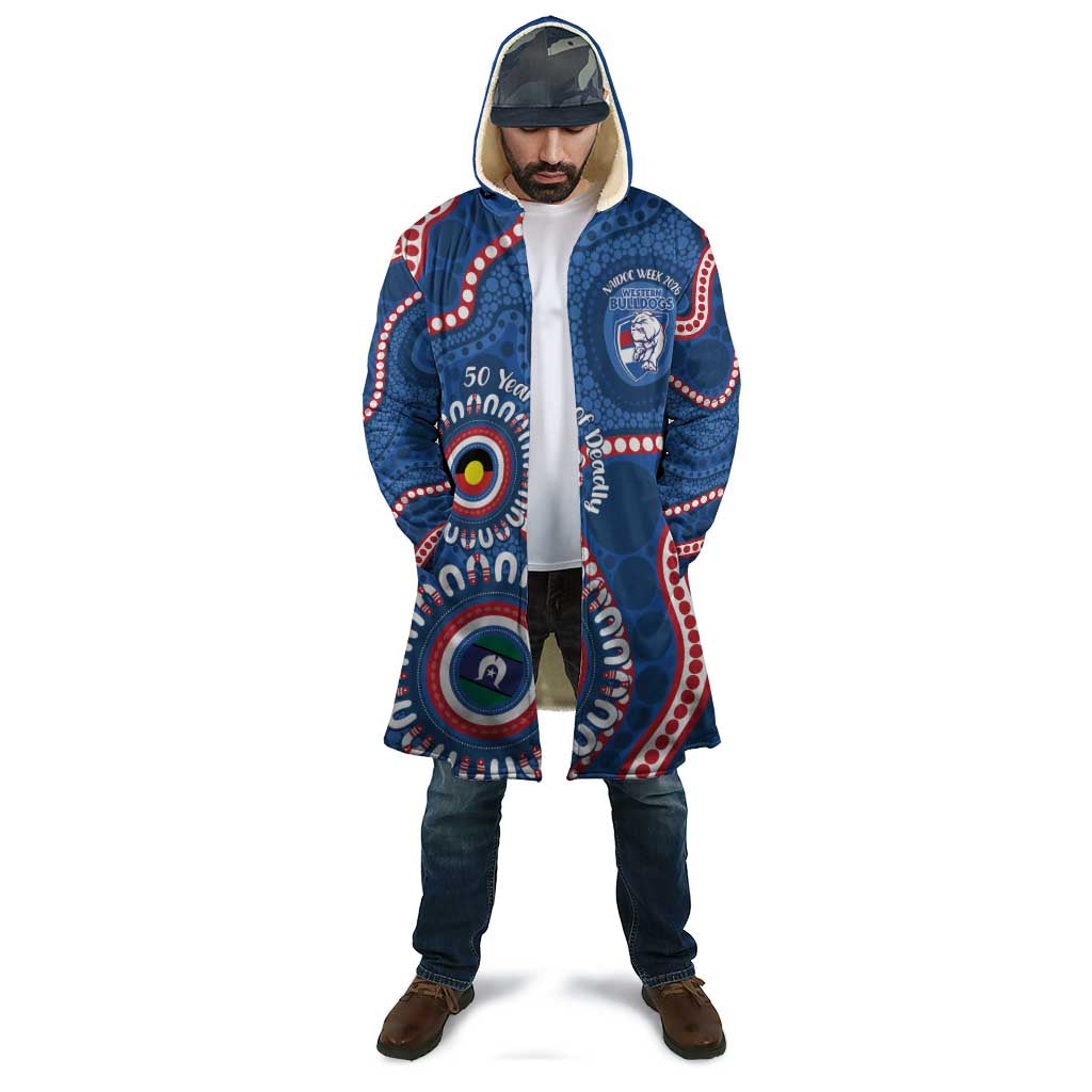 Western Bulldogs NAIDOC 2026 Personalised Cloak 50 Years of Deadly Aboriginal Art