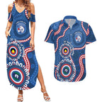 Western Bulldogs NAIDOC 2026 Personalised Couples Matching Summer Maxi Dress and Hawaiian Shirt 50 Years of Deadly Aboriginal Art