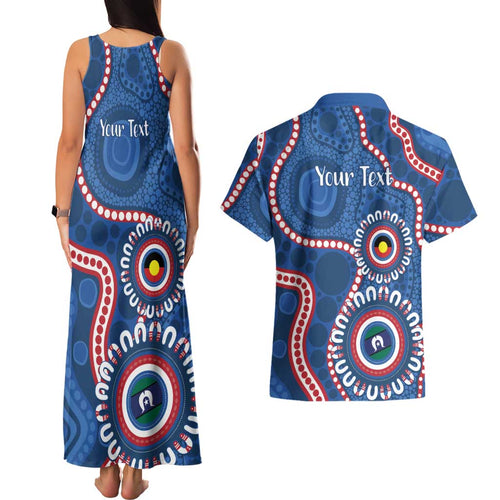 Western Bulldogs NAIDOC 2026 Personalised Couples Matching Tank Maxi Dress and Hawaiian Shirt 50 Years of Deadly Aboriginal Art