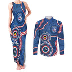 Western Bulldogs NAIDOC 2026 Personalised Couples Matching Tank Maxi Dress and Long Sleeve Button Shirt 50 Years of Deadly Aboriginal Art