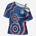 Western Bulldogs NAIDOC 2026 Personalised Cross Shoulder Shirt 50 Years of Deadly Aboriginal Art