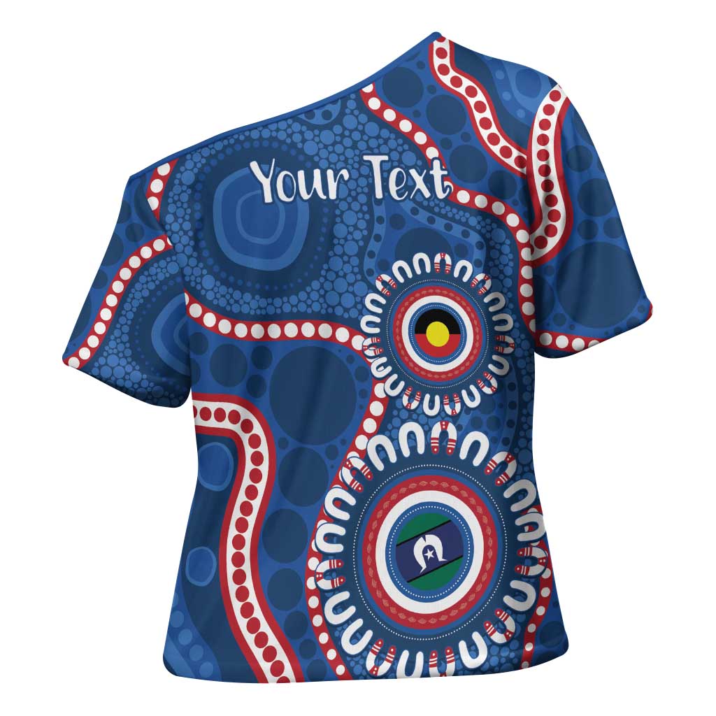Western Bulldogs NAIDOC 2026 Personalised Cross Shoulder Shirt 50 Years of Deadly Aboriginal Art
