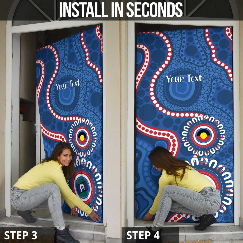 Western Bulldogs NAIDOC 2026 Personalised Door Cover 50 Years of Deadly Aboriginal Art