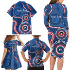 Western Bulldogs NAIDOC 2026 Personalised Family Matching Long Sleeve Bodycon Dress and Hawaiian Shirt 50 Years of Deadly Aboriginal Art
