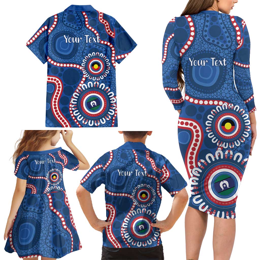 Western Bulldogs NAIDOC 2026 Personalised Family Matching Long Sleeve Bodycon Dress and Hawaiian Shirt 50 Years of Deadly Aboriginal Art