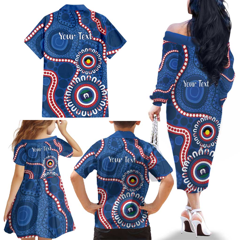 Western Bulldogs NAIDOC 2026 Personalised Family Matching Off The Shoulder Long Sleeve Dress and Hawaiian Shirt 50 Years of Deadly Aboriginal Art