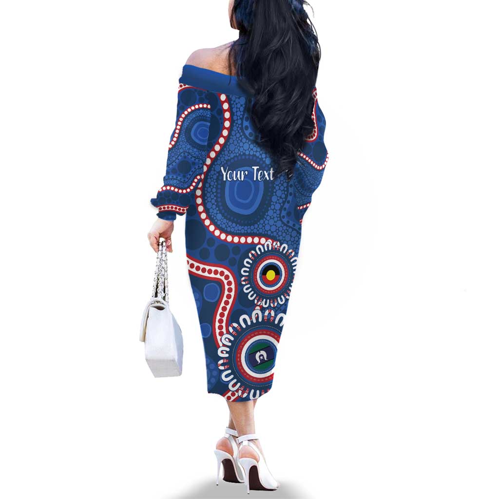 Western Bulldogs NAIDOC 2026 Personalised Family Matching Off The Shoulder Long Sleeve Dress and Hawaiian Shirt 50 Years of Deadly Aboriginal Art