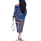 Western Bulldogs NAIDOC 2026 Personalised Family Matching Off The Shoulder Long Sleeve Dress and Hawaiian Shirt 50 Years of Deadly Aboriginal Art