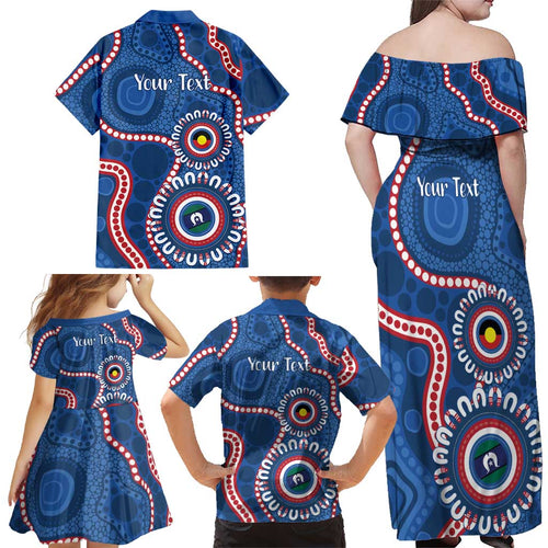 Western Bulldogs NAIDOC 2026 Personalised Family Matching Off Shoulder Maxi Dress and Hawaiian Shirt 50 Years of Deadly Aboriginal Art