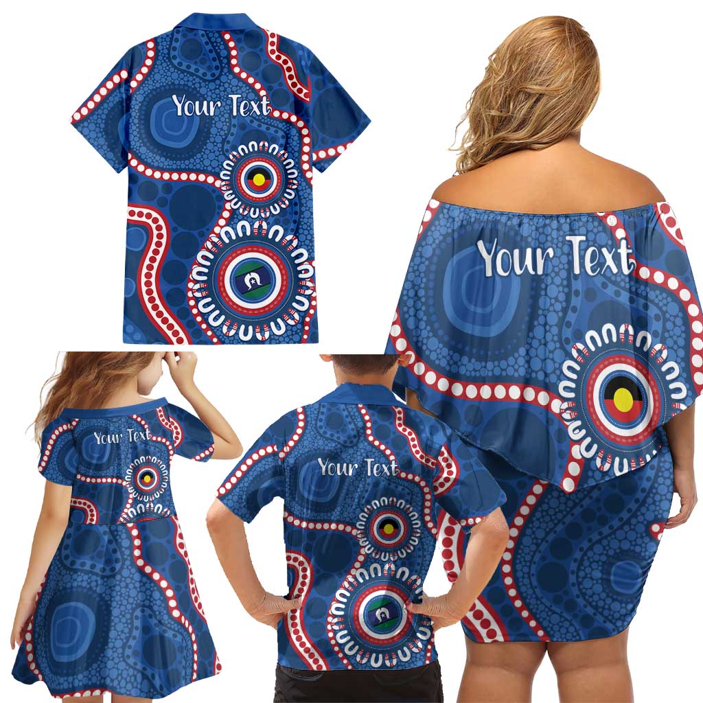 Western Bulldogs NAIDOC 2026 Personalised Family Matching Off Shoulder Short Dress and Hawaiian Shirt 50 Years of Deadly Aboriginal Art