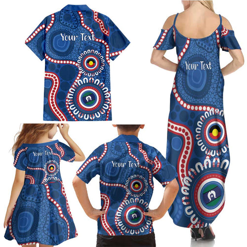 Western Bulldogs NAIDOC 2026 Personalised Family Matching Summer Maxi Dress and Hawaiian Shirt 50 Years of Deadly Aboriginal Art