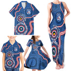 Western Bulldogs NAIDOC 2026 Personalised Family Matching Tank Maxi Dress and Hawaiian Shirt 50 Years of Deadly Aboriginal Art