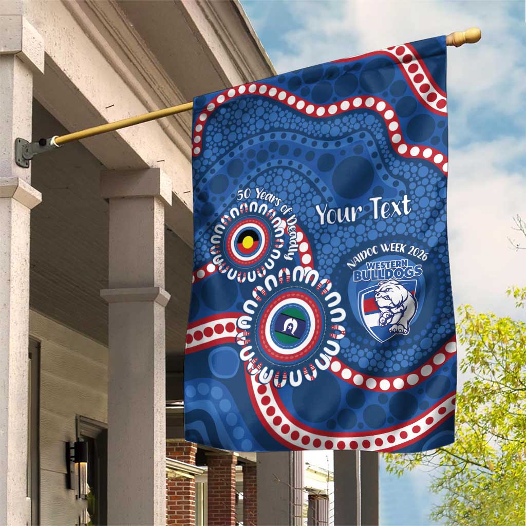 Western Bulldogs NAIDOC 2026 Personalised Garden Flag 50 Years of Deadly Aboriginal Art