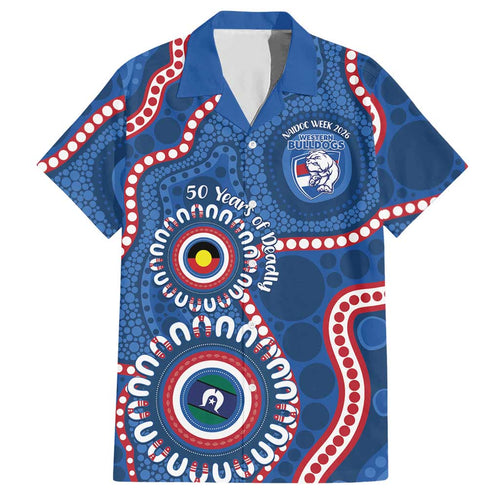 Western Bulldogs NAIDOC 2026 Personalised Hawaiian Shirt 50 Years of Deadly Aboriginal Art
