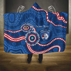 Western Bulldogs NAIDOC 2026 Personalised Hooded Blanket 50 Years of Deadly Aboriginal Art