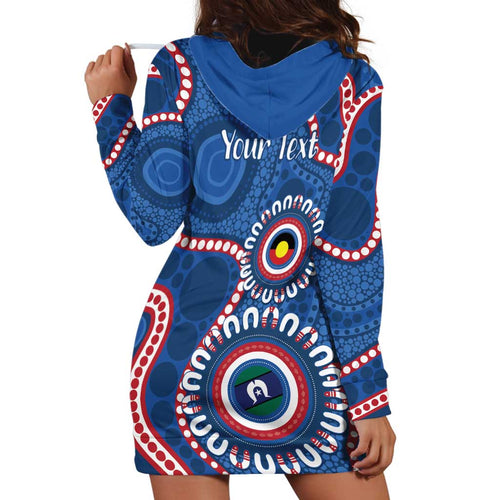 Western Bulldogs NAIDOC 2026 Personalised Hoodie Dress 50 Years of Deadly Aboriginal Art