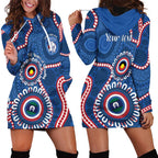 Western Bulldogs NAIDOC 2026 Personalised Hoodie Dress 50 Years of Deadly Aboriginal Art