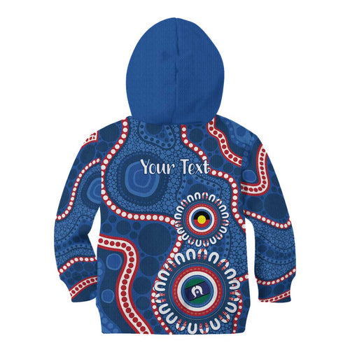 Western Bulldogs NAIDOC 2026 Personalised Kid Hoodie 50 Years of Deadly Aboriginal Art
