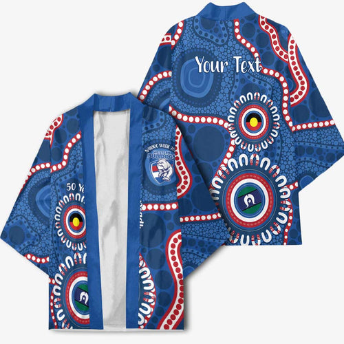 Western Bulldogs NAIDOC 2026 Personalised Kimono 50 Years of Deadly Aboriginal Art