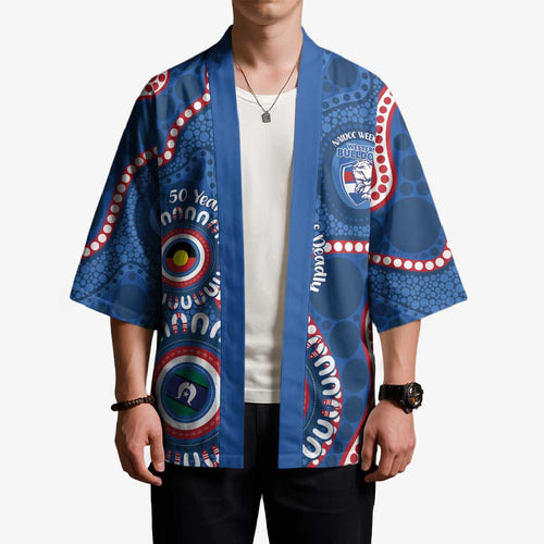 Western Bulldogs NAIDOC 2026 Personalised Kimono 50 Years of Deadly Aboriginal Art