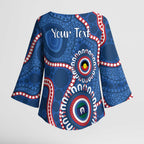 Western Bulldogs NAIDOC 2026 Personalised Kimono Sleeve Blouse 50 Years of Deadly Aboriginal Art