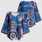 Western Bulldogs NAIDOC 2026 Personalised Kimono Sleeve Blouse 50 Years of Deadly Aboriginal Art