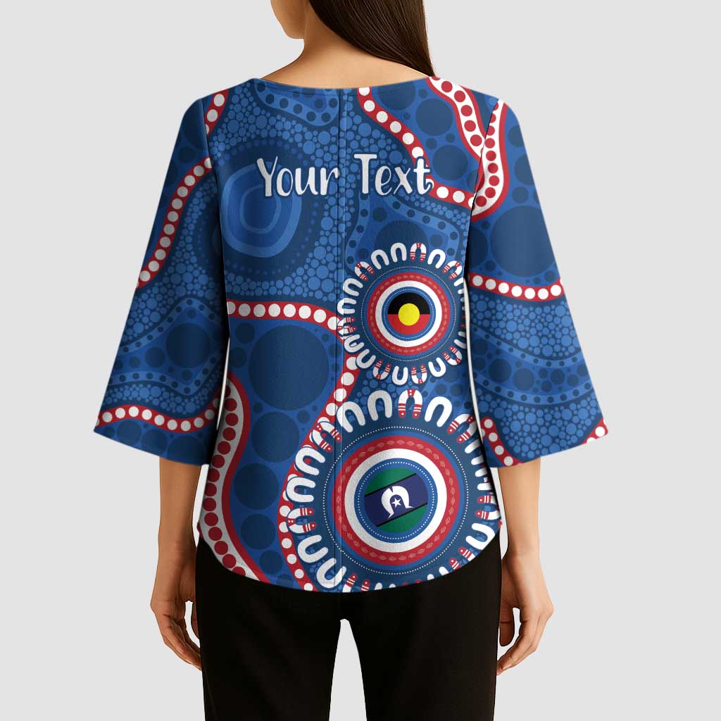 Western Bulldogs NAIDOC 2026 Personalised Kimono Sleeve Blouse 50 Years of Deadly Aboriginal Art