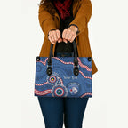 Western Bulldogs NAIDOC 2026 Personalised Leather Bag 50 Years of Deadly Aboriginal Art