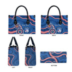 Western Bulldogs NAIDOC 2026 Personalised Leather Bag 50 Years of Deadly Aboriginal Art