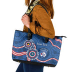 Western Bulldogs NAIDOC 2026 Personalised Leather Tote Bag 50 Years of Deadly Aboriginal Art