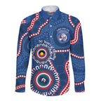 Western Bulldogs NAIDOC 2026 Personalised Long Sleeve Button Shirt 50 Years of Deadly Aboriginal Art