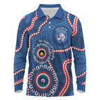 Western Bulldogs NAIDOC 2026 Personalised Long Sleeve Polo Shirt 50 Years of Deadly Aboriginal Art