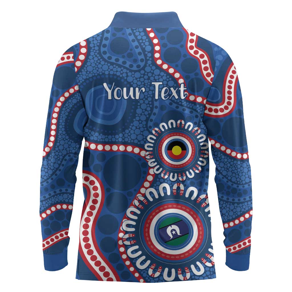 Western Bulldogs NAIDOC 2026 Personalised Long Sleeve Polo Shirt 50 Years of Deadly Aboriginal Art