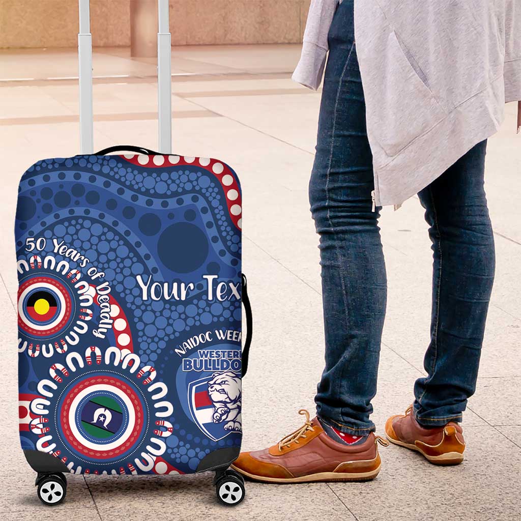 Western Bulldogs NAIDOC 2026 Personalised Luggage Cover 50 Years of Deadly Aboriginal Art