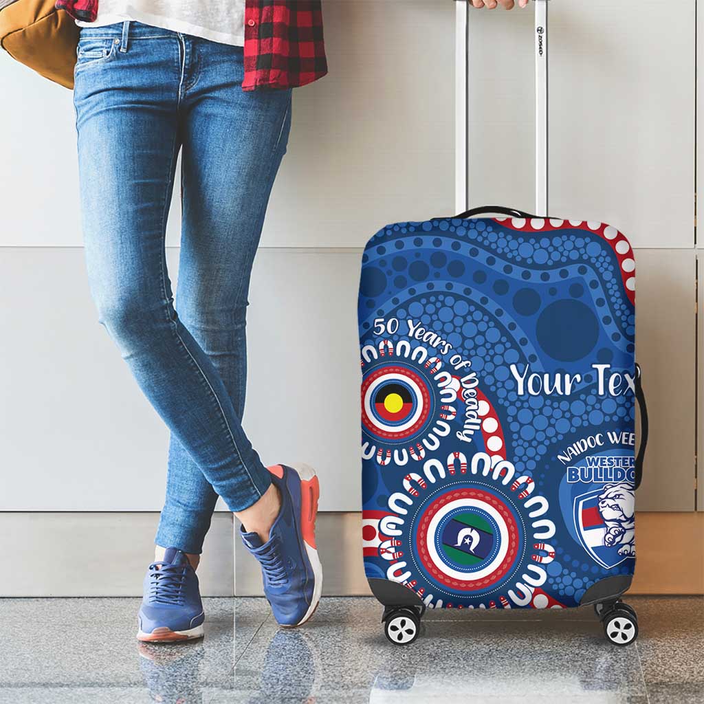 Western Bulldogs NAIDOC 2026 Personalised Luggage Cover 50 Years of Deadly Aboriginal Art