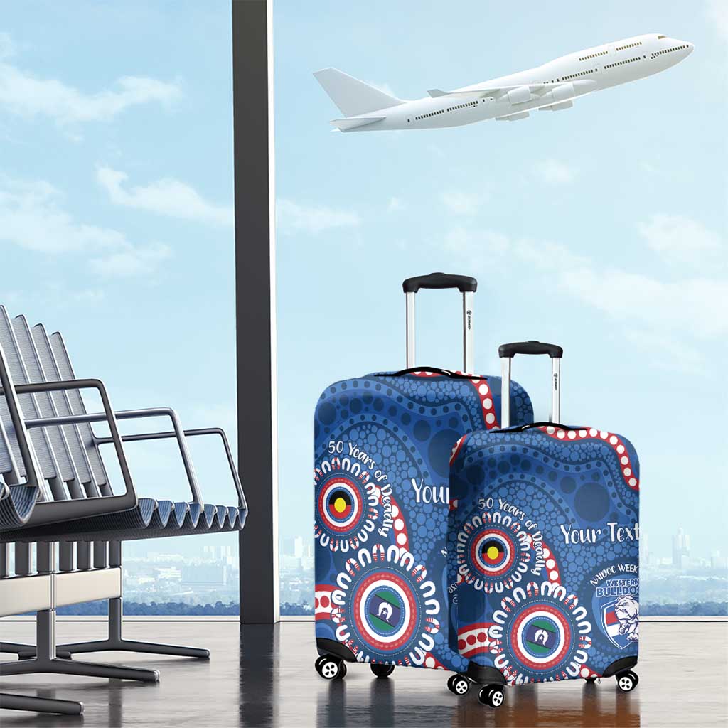 Western Bulldogs NAIDOC 2026 Personalised Luggage Cover 50 Years of Deadly Aboriginal Art