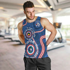 Western Bulldogs NAIDOC 2026 Personalised Men Tank Top 50 Years of Deadly Aboriginal Art