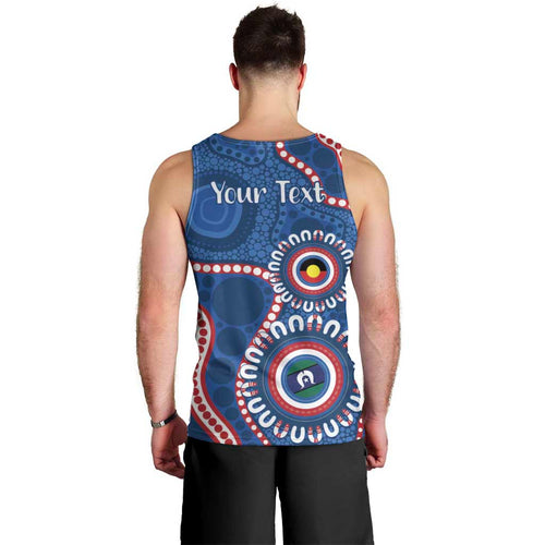 Western Bulldogs NAIDOC 2026 Personalised Men Tank Top 50 Years of Deadly Aboriginal Art