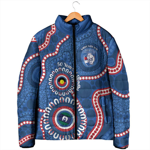 Western Bulldogs NAIDOC 2026 Personalised Padded Jacket 50 Years of Deadly Aboriginal Art