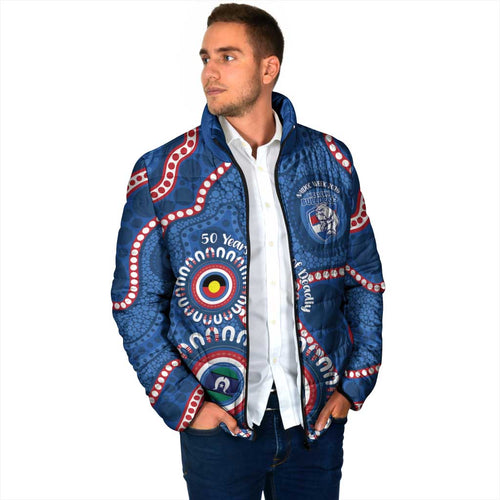 Western Bulldogs NAIDOC 2026 Personalised Padded Jacket 50 Years of Deadly Aboriginal Art