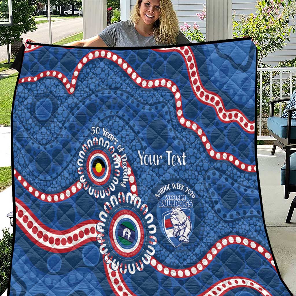 Western Bulldogs NAIDOC 2026 Personalised Quilt 50 Years of Deadly Aboriginal Art