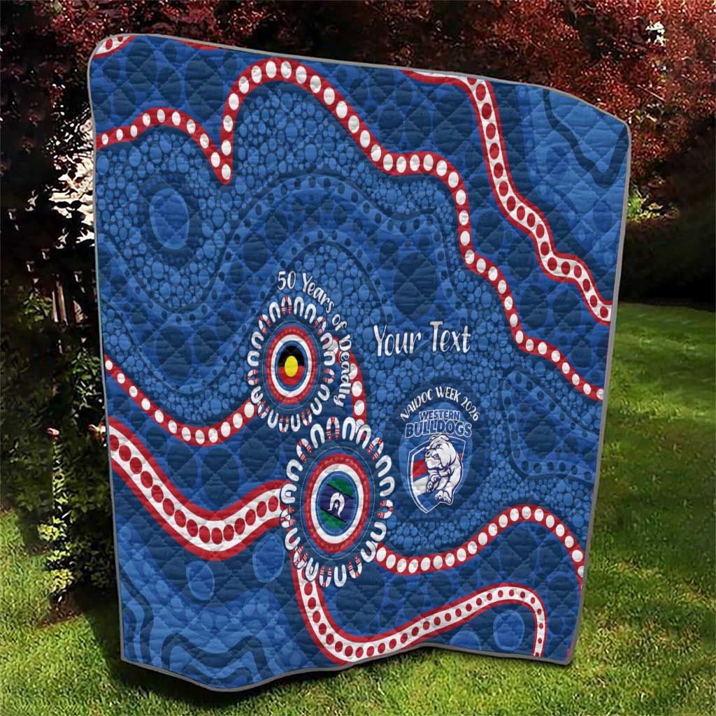 Western Bulldogs NAIDOC 2026 Personalised Quilt 50 Years of Deadly Aboriginal Art