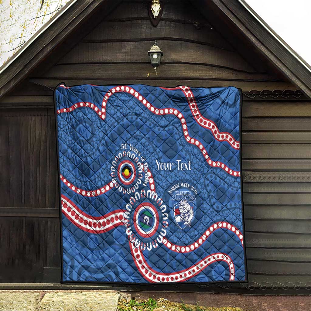 Western Bulldogs NAIDOC 2026 Personalised Quilt 50 Years of Deadly Aboriginal Art