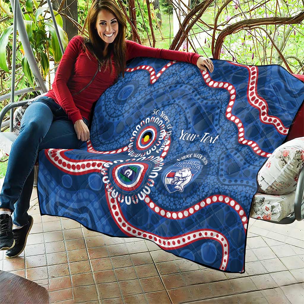 Western Bulldogs NAIDOC 2026 Personalised Quilt 50 Years of Deadly Aboriginal Art