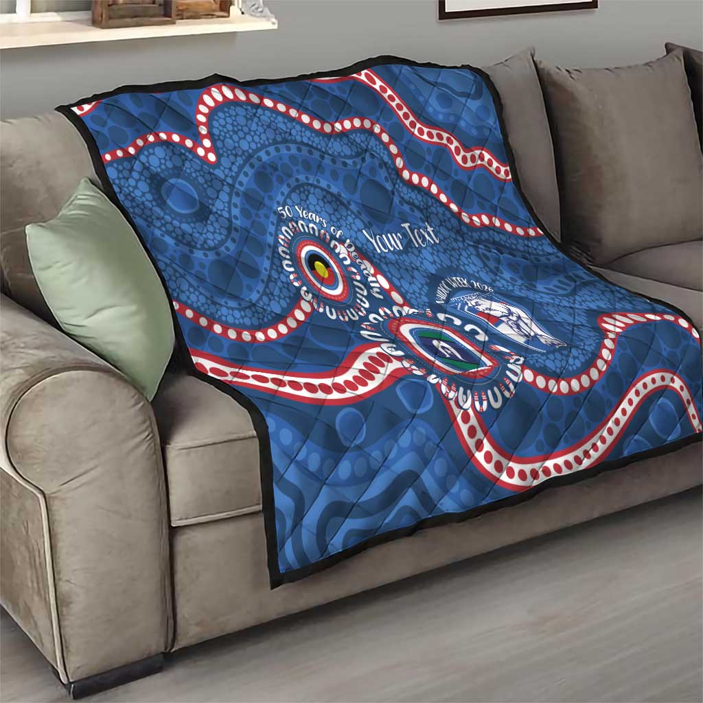 Western Bulldogs NAIDOC 2026 Personalised Quilt 50 Years of Deadly Aboriginal Art