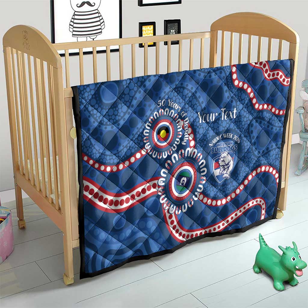 Western Bulldogs NAIDOC 2026 Personalised Quilt 50 Years of Deadly Aboriginal Art