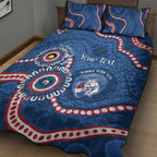Western Bulldogs NAIDOC 2026 Personalised Quilt Bed Set 50 Years of Deadly Aboriginal Art