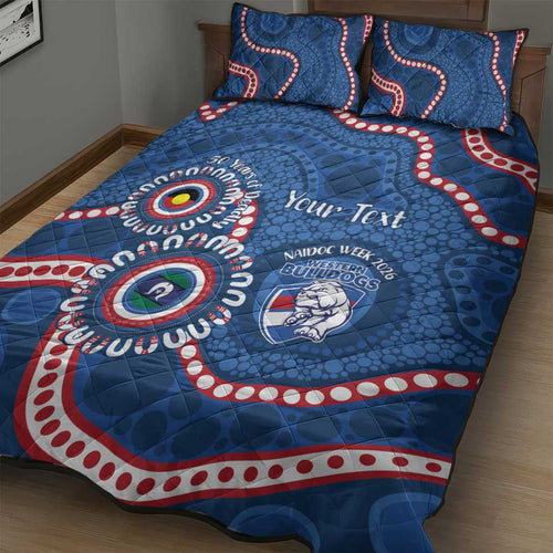 Western Bulldogs NAIDOC 2026 Personalised Quilt Bed Set 50 Years of Deadly Aboriginal Art